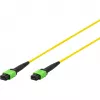 DIGITUS Kabel światłowodowy MPO do MPO, OS2 jednomodowy 9/125 µm, 12 włókien, 5 m, LSZH, żółty DK-2966-05