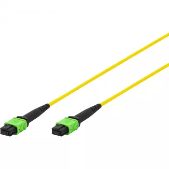 DIGITUS Kabel światłowodowy MPO do MPO, OS2 jednomodowy 9/125 µm, 12 włókien, 5 m, LSZH, żółty DK-2966-05