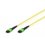 DIGITUS Kabel światłowodowy MPO do MPO, OS2 jednomodowy 9/125 µm, 12 włókien, 5 m, LSZH, żółty DK-2966-05