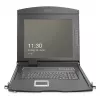 DIGITUS Modułowa konsola KVM 19-calowa HD LCD z 8-portowym przełącznikiem KVM HDMI, touchpadem, niemieckim układem klawiatury