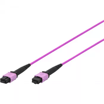 Kabel krosowy światłowodowy DIGITUS OM4 MPO do MPO 12-włóknowy, 2m, Metoda A, fioletowy DK-2566-02/4