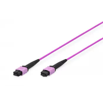 Kabel krosowy światłowodowy DIGITUS OM4 MPO do MPO 12-włóknowy, 2m, Metoda A, fioletowy DK-2566-02/4