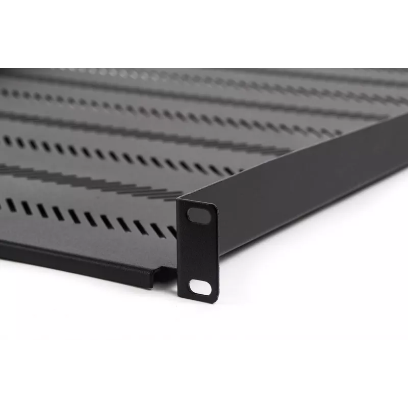 DIGITUS TN-19-550-1U-BK 19 inch Stała półka rack, 1U, głębokość 550 mm, obciążenie 25 kg, czarna