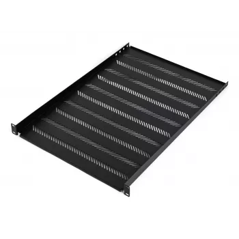 DIGITUS TN-19-550-1U-BK 19 inch Stała półka rack, 1U, głębokość 550 mm, obciążenie 25 kg, czarna