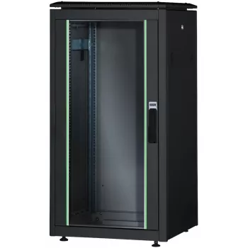 DIGITUS Unique 26U Szafa sieciowa 1342x600x1000mm Czarna (Wolnostojąca, Drzwi szklane)