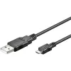 DIGITUS USB 2.0 Cable Type A - Micro B Męski/Męski 1.8m Czarny