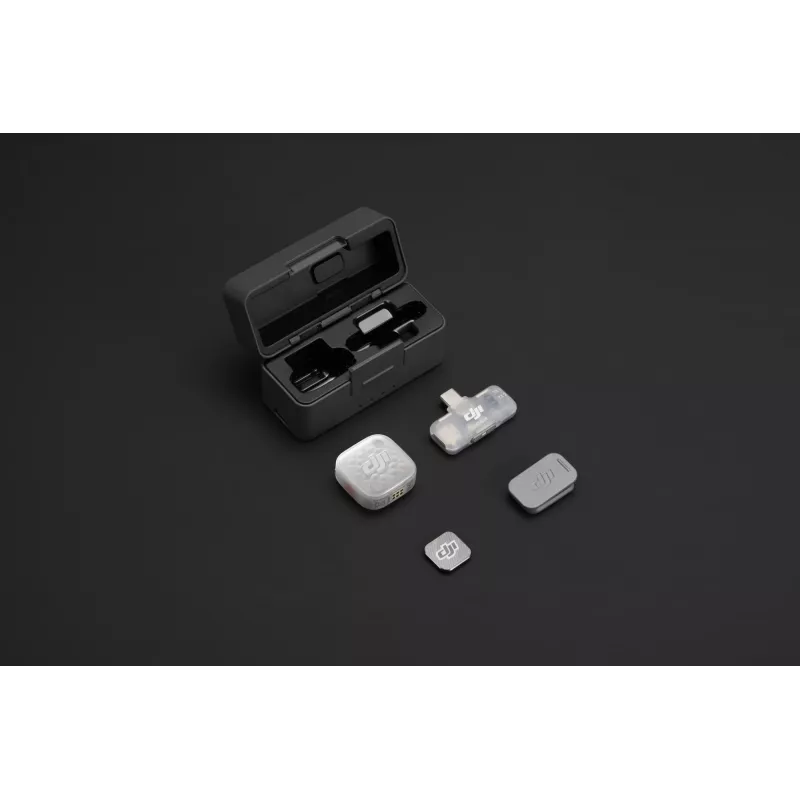 DJI Mic Mini 2S Bezprzewodowy System Mikrofonowy (1 nadajnik + 1 odbiornik mobilny + etui ładujące)