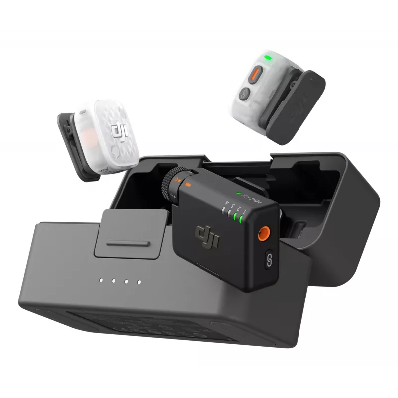 DJI Mic Mini 2S Bezprzewodowy system mikrofonowy (2 nadajniki + 1 odbiornik + etui ładujące)