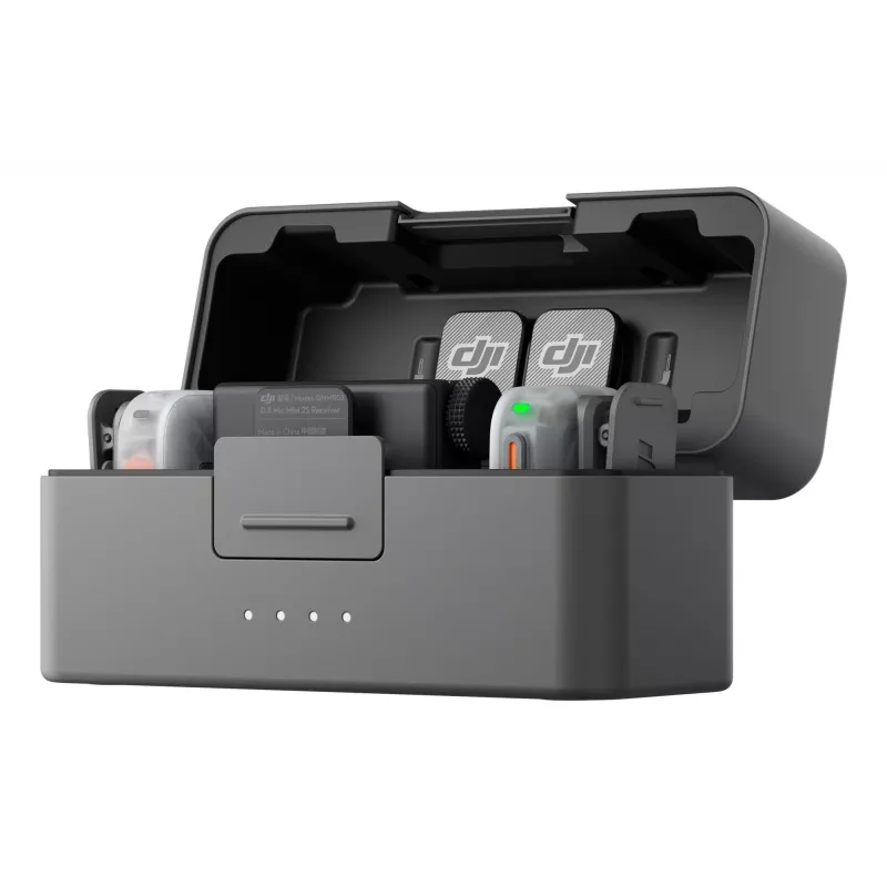DJI Mic Mini 2S Bezprzewodowy system mikrofonowy (2 nadajniki + 1 odbiornik + etui ładujące)