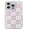 DKNY Apple iPhone 15 Pro 6,1 cala twarda obudowa Liquid Glitter Multilogo Różowa