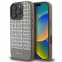 DKNY Apple iPhone 16 Pro Max PU Skórzane etui z powtarzalnym wzorem i dolnym paskiem MagSafe Brązowy