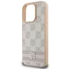 Etui DKNY Checkered Pattern & Printed Stripes do iPhone 16 Pro - różowe