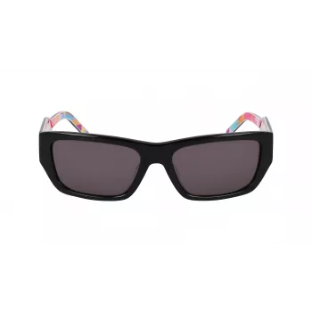 DKNY DK545S-002 Damskie okulary przeciwsłoneczne prostokątne - czarna oprawka, szare gradientowe szkła 56mm