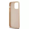 DKNY Skórzane etui w kratkę mono i drukowane paski do iPhone 14 Pro Max - Różowe