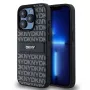 Etui DKNY Leather Mono Stripe & Metal Logo na iPhone 15 Pro - czarne