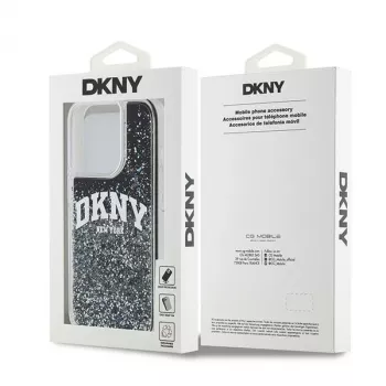 Etui DKNY Liquid Glitter Big Logo do iPhone 14 Pro - czarne
