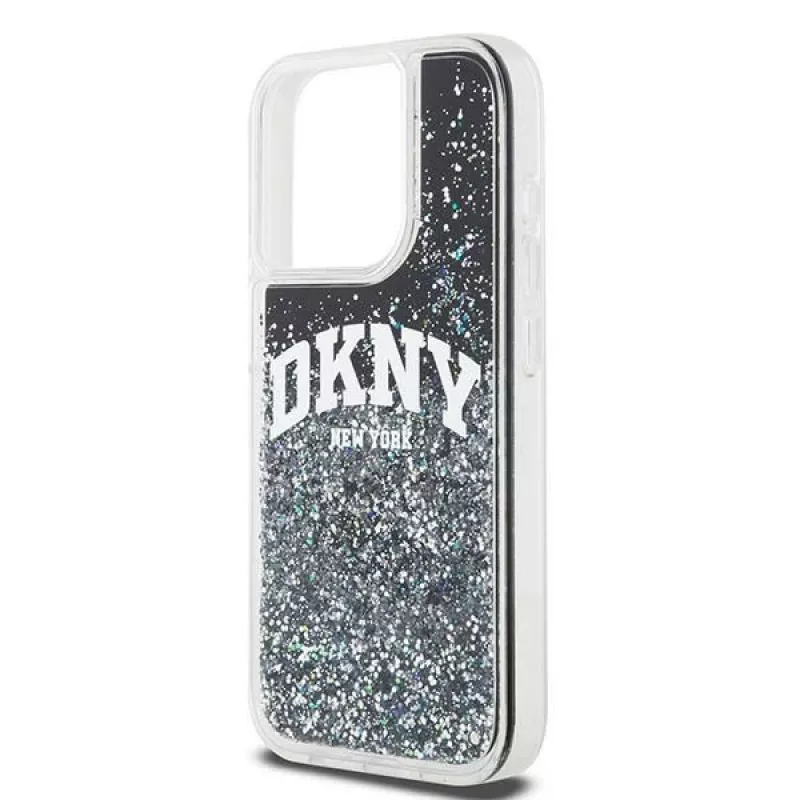 Etui DKNY Liquid Glitter Big Logo do iPhone 14 Pro - czarne