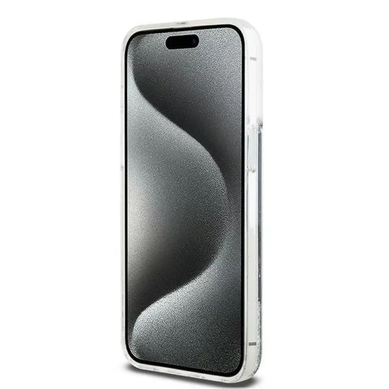 DKNY Liquid Glitter Big Logo etui iPhone 14 Pro Max - czarne