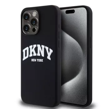 DKNY Liquid Silicone Arch Logo MagSafe Etui do iPhone 14 Pro Max - Czarny