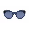 Okulary przeciwsłoneczne DKNY damskie motylkowe DK517S-400 niebieski acetat szary gradient soczewki 52mm