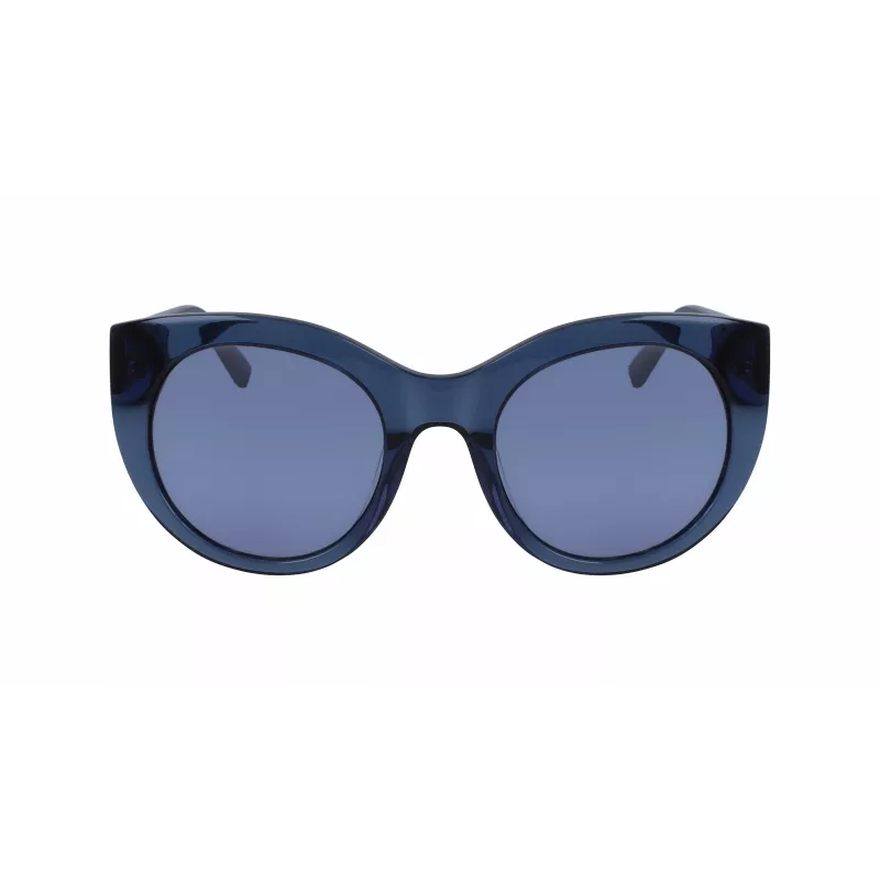 Okulary przeciwsłoneczne DKNY damskie motylkowe DK517S-400 niebieski acetat szary gradient soczewki 52mm