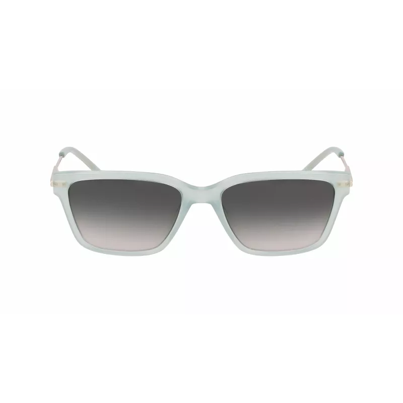 Okulary przeciwsłoneczne DKNY DK713S dla kobiet - brązowa havana, prostokątna oprawka z brązowymi soczewkami gradientowymi - szerokość soczewki 56 mm