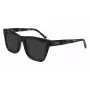 DKNY Damskie Okulary Przeciwsłoneczne Kwadratowe DK529S-001 - Czarna Oprawka, Szare Szkła, 53mm