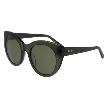 Okulary przeciwsłoneczne DKNY damskie DK517S-300 Havana oprawka acetatowa soczewki poliwęglanowe gradient brąz 52mm
