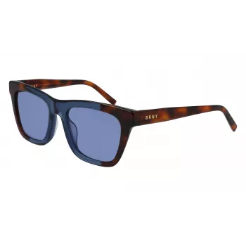 Okulary przeciwsłoneczne DKNY damskie DK529S-240 Brązowa Havana Oprawa acetatowa Brązowe soczewki gradientowe 53mm