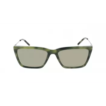 Okulary przeciwsłoneczne DKNY damskie DK709S305 - czarna oprawka acetatowa, szare soczewki poliwęglanowe, szerokość soczewki 55 mm