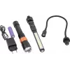 Zestaw latarek LED DMAX ULG 103 - 3 sztuki, aluminiowe, z regulowaną ogniskową, czarno-srebrne
