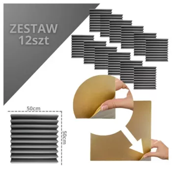 DNA Professional DNA AM4 GY Zestaw paneli akustycznych, 12 szt., szary