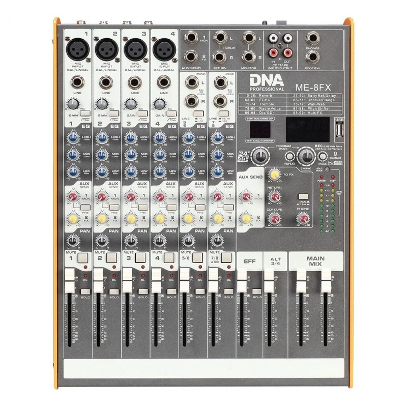 DNA PROFESSIONAL DNA ME-8FX Mikser Audio, 8 kanałów, USB, Bluetooth