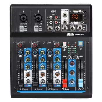DNA Professional DNA MIX 4 EQ 4-kanałowy analogowy mikser audio z USB, MP3, Bluetooth