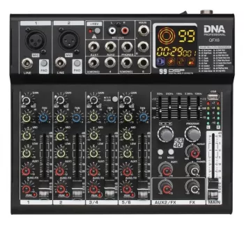 DNA PROFESSIONAL DNA QFX6 6-kanałowy analogowy mikser dźwięku z Bluetooth