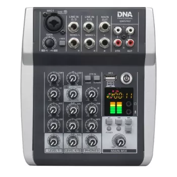 DNA PROFESSIONAL DNA QMX502 5-kanałowy analogowy mikser dźwięku Niebieski