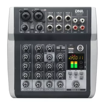 DNA PROFESSIONAL DNA QMX602 Analogowy Mikser Dźwięku 6 Kanałów Niebieski