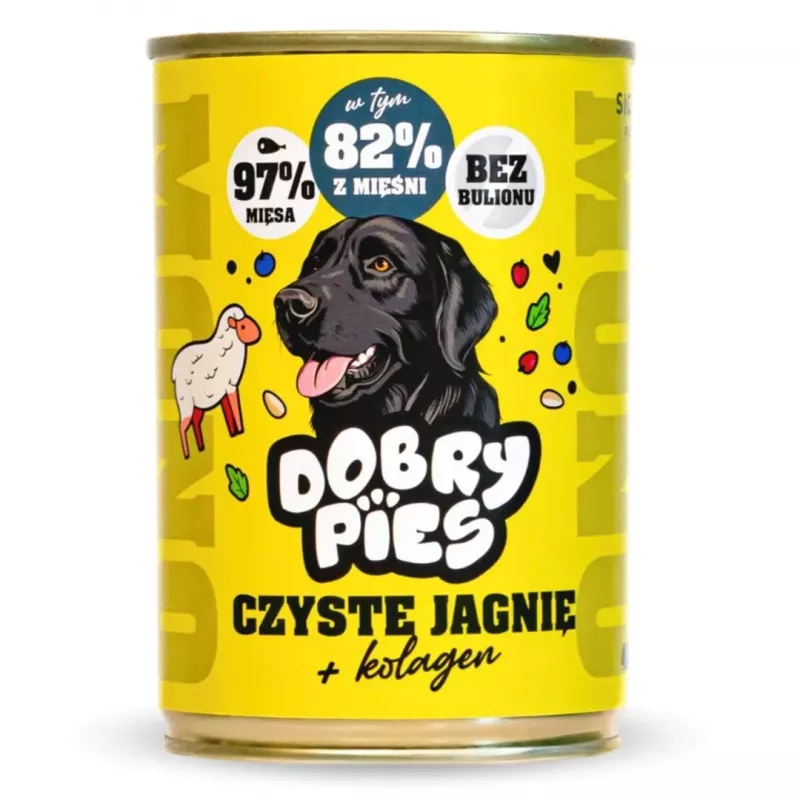 DOBRY PIES Monoprotein Pure Lamb + Collagen 400g