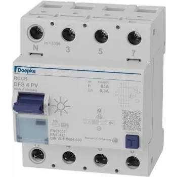 Doepke DFS4 063-4/0.30-PVFI Wyłącznik różnicowoprądowy 4-biegunowy 63 A 300 mA Typ F 09146804