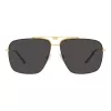 Okulary przeciwsłoneczne Dolce & Gabbana DG2264-02-87 Mężczyźni Złota Oprawka Szare Szkła Pilot 61mm