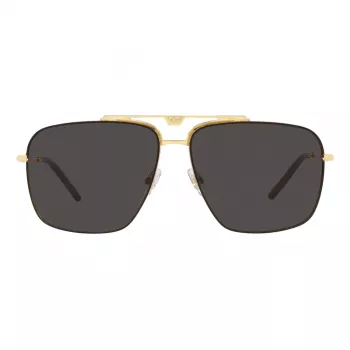 Okulary przeciwsłoneczne Dolce & Gabbana DG2264-02-87 Mężczyźni Złota Oprawka Szare Szkła Pilot 61mm