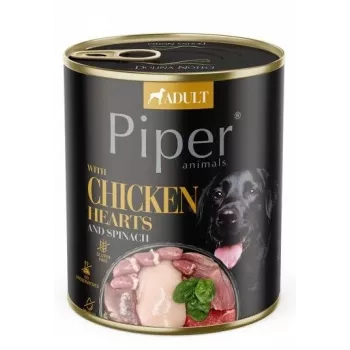 DOLINA NOTECI Piper mokra karma dla psów z sercami kurczaka ze szpinakiem 800 g