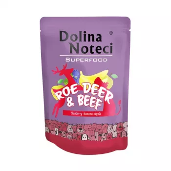 Dolina Noteci Superfood Jeleń i wołowina Mokra karma dla psa 300g