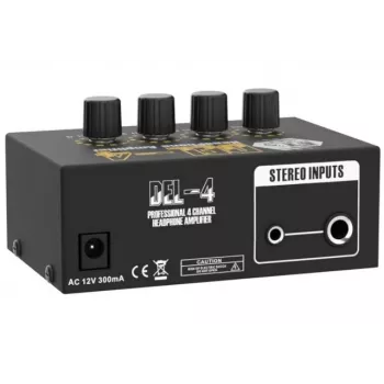 DONNER DEL-4 Przenośny Wzmacniacz Słuchawkowy z Bass Boost, 130mW, USB-C, Bateria 10h