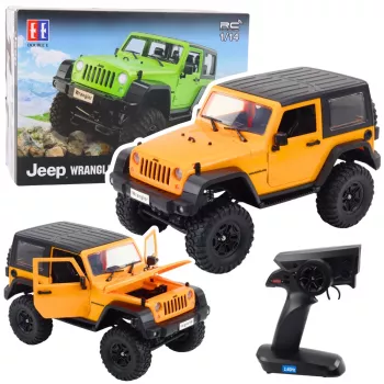 Double E RC Jeep Wrangler Rock Crawler Orange 1:14 Remote Controlled Off-Road Vehicle
