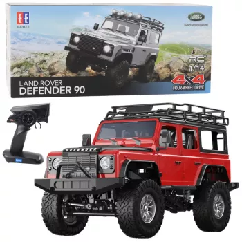 Double E Zdalnie Sterowany Pojazd Terenowy RC Land Rover Defender 90 Czerwony 1:14