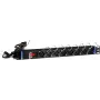 DSIT DS-8PDU-C13 Listwa zasilająca – 1U PDU do montażu w szafie rack, 8x gniazda IEC C13, 10A 250V, kabel 2m, czarna