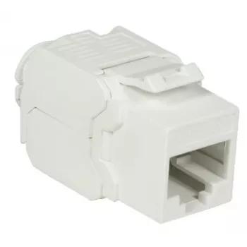 DS-IT CAT6a UTP Gniazdo Keystone - Beznarzędziowe - Białe (DS-KC-UTP6A-TL-W)