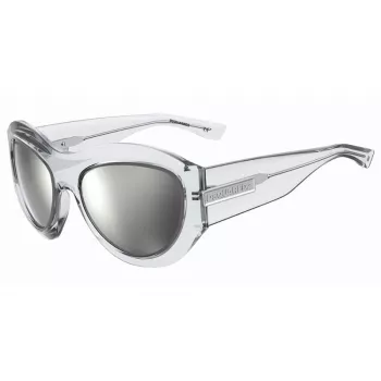 DSQUARED2 D2-0072-S-900 Męskie kwadratowe okulary przeciwsłoneczne z acetatu - czarna oprawka, szare szkła 59mm