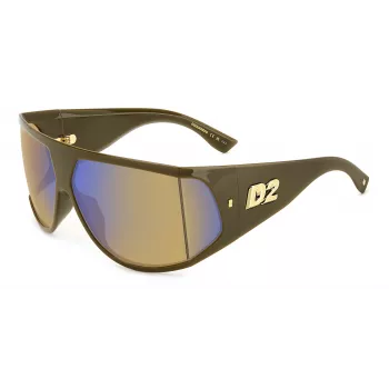 DSQUARED2 D2-0124-S-79U Okulary przeciwsłoneczne męskie Havana Brąz Acetat 75/11/115 mm UV400
